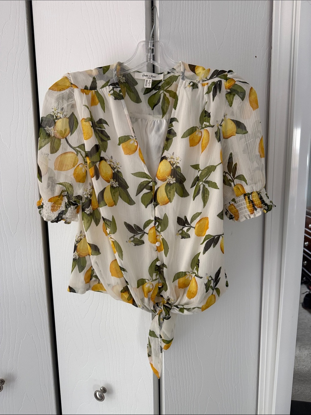Haver & Blair lemon print top
